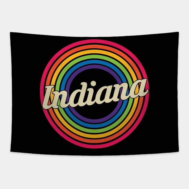 Indiana - Retro Rainbow Style Tapestry by MaydenArt