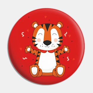 Tiger loves you Pin