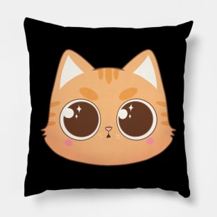 Super cute cat with big eyes Pillow