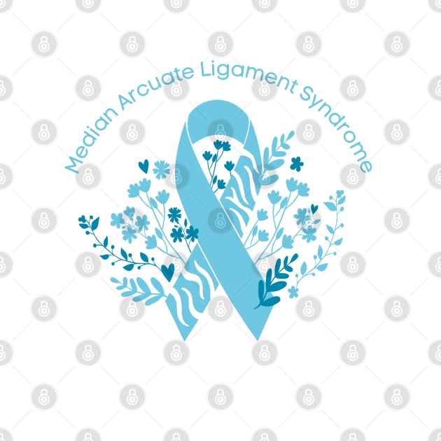 Median Arcuate Ligament Syndrome Floral Ribbon by NationalMALSFoundation