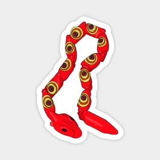 Retro Red Plastic Snake Magnet