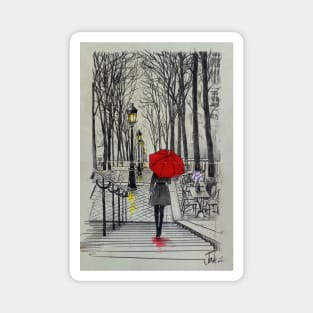 Walking Montmartre Magnet