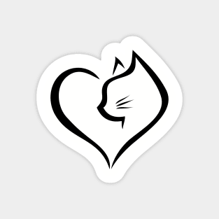 Cute cat heart Magnet