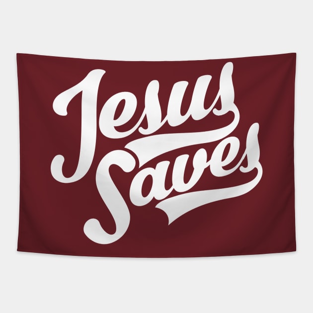 Jesus Saves Tapestry by worshiptee