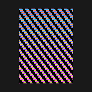 Geometric Futures #9 - Pattern Modular Synth Glitch Artwork T-Shirt