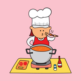 chef cooking a soup in the kitchen T-Shirt