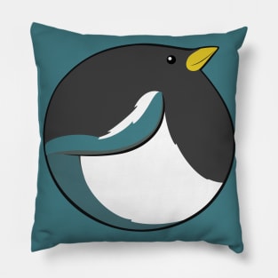 Bird Balls: Yellow Beaked Magpie Pillow