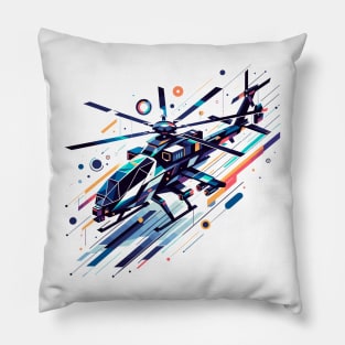 Skyward Future: Geometric Helicopter Pillow