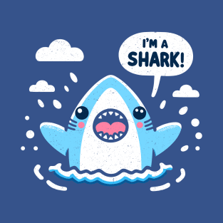 Cheerful I'm A Shark! Distressed Sharky T-Shirt
