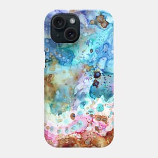 Ocean Abstract Painting Coral Reef Sand Beach Phone Case