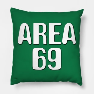 Funny Alien Design Area 69 Pillow