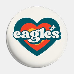 Vintage Eagles School Spirit // High School Football Mascot // Go Eagles Retro Pin