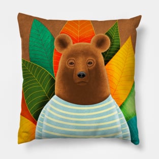 Bear with leaves Pillow