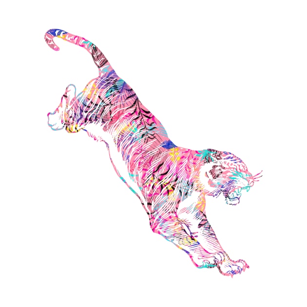 Hawaii tiger floral pink by Captain-Jackson