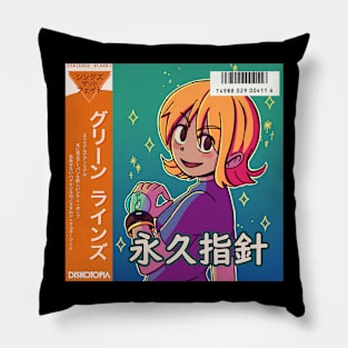 vaporwave anime aesthetic girl nami Pillow