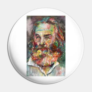 WALT WHITMAN - watercolor portrait .4 Pin