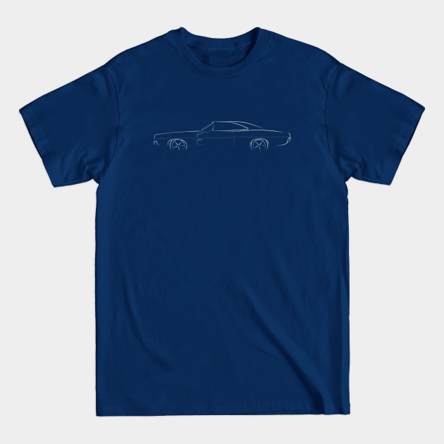 1969 Dodge Charger - profile stencil, white - Vintage - T-Shirt
