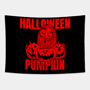 Halloweenpumpkinred Tapestry