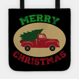 Merry Christmas Jeep Tree Pick up truck tree Christmas Jeep Lover Tote