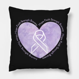 Hope, Faith, Strength, Bravery Pillow