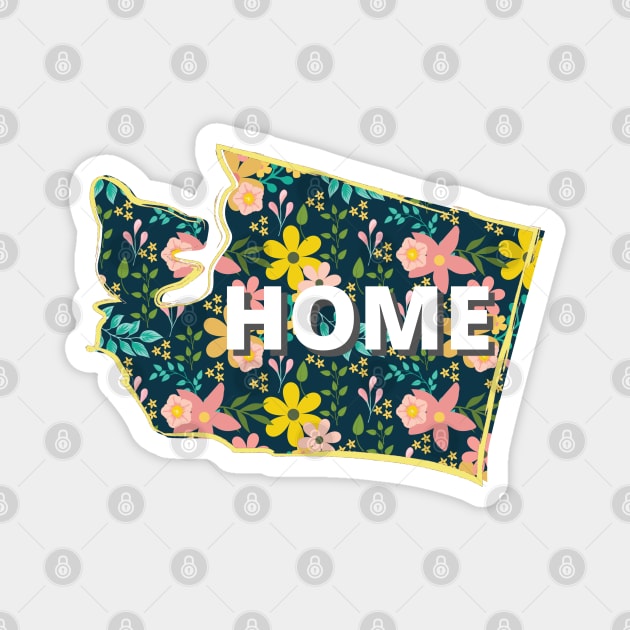 Washington State Home Love PNW Design Magnet by Hopscotch Shop Gifts