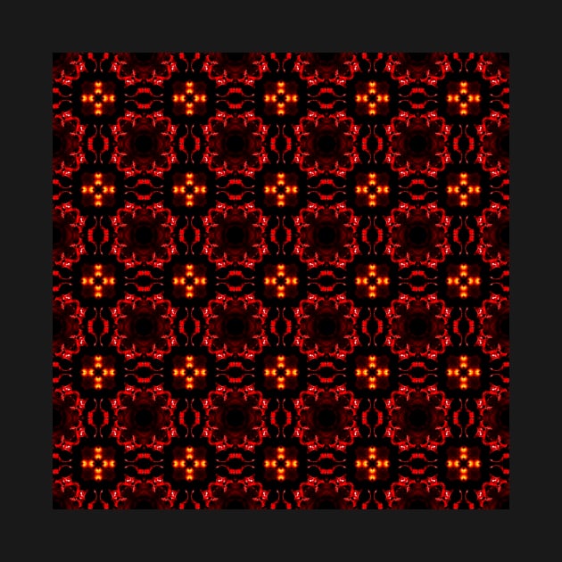 Ominous Red Kaleidoscope pattern (Seamless) 41 by Swabcraft