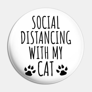 Social distancing with my cat Pin