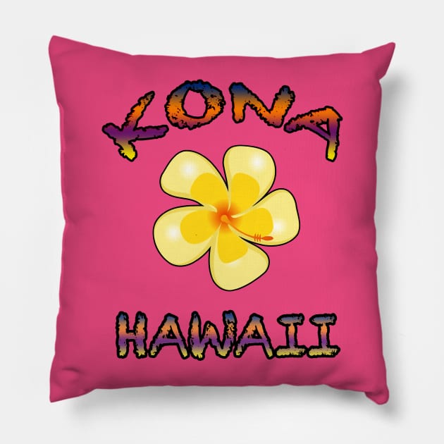 KONA HAWAII Pillow by BlueDolphinStudios