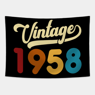 1958 Vintage Gift 62rd Birthday Retro Style Tapestry