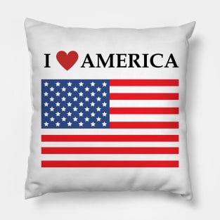 I Love America - flag Pillow
