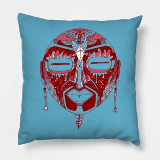 Pastel Tones African Mask 2 Pillow