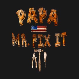 Mens Mr. Fix It Father's Day Funny Dad Papa T-Shirt