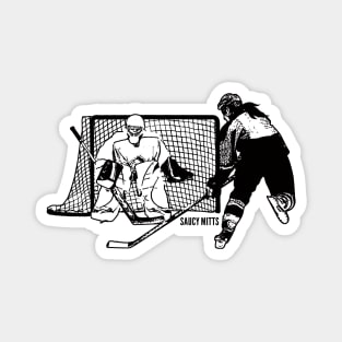 Women's Hockey Shot On Net Ink Sketch Magnet