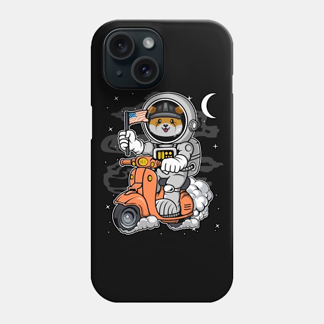 Astronaut Scooter Floki Inu Coin To The Moon Floki Army Crypto Token Cryptocurrency Blockchain Wallet Birthday Gift For Men Women Kids Phone Case by Thingking About