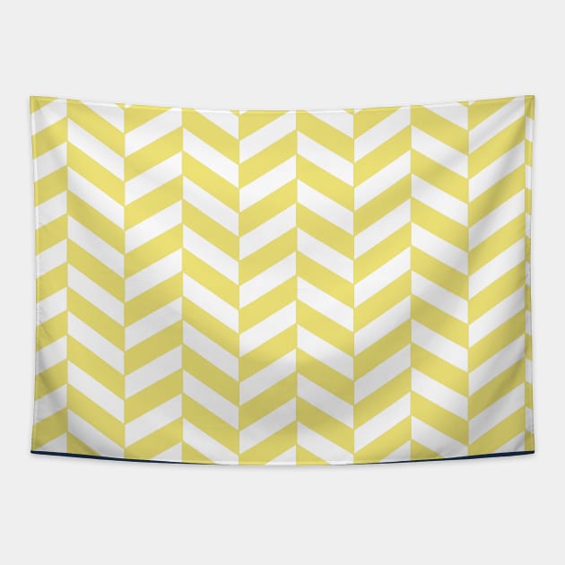 Herringbone pattern in yellow. Tapestry by NolkDesign