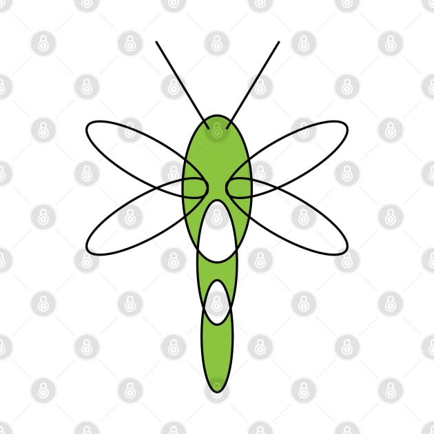 Green Dragonfly by The E Hive Design