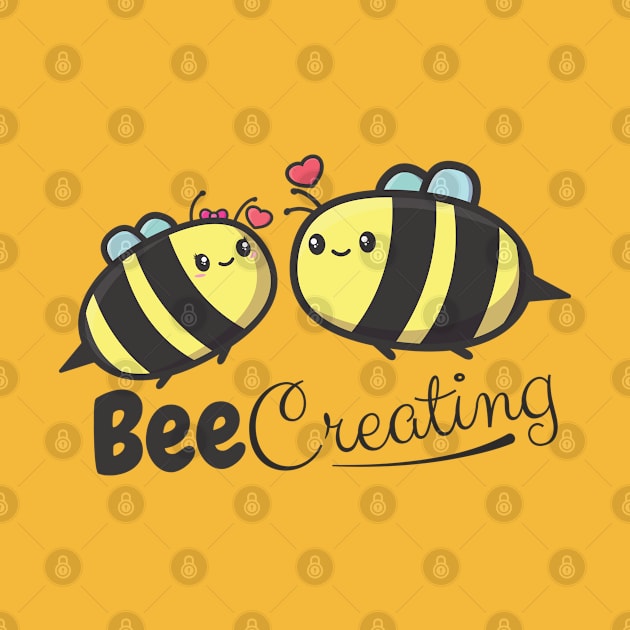 Cute Bee Design - Bee Creating by StimpyStuff