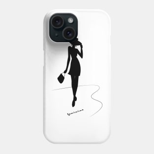 Fashionable woman in a hat Phone Case