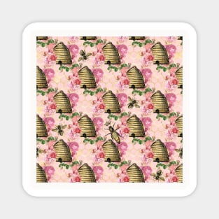 Honey Bee Neck Gator Floral Bee Hive Pattern Magnet