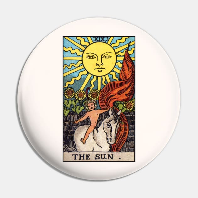 The Sun Tarot Card Pin by visionarysea