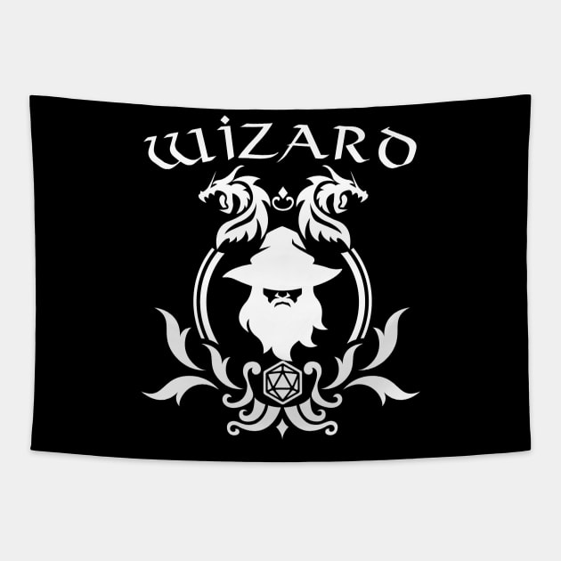 Dnd Wizard Class Symbol Print Tapestry by DungeonDesigns