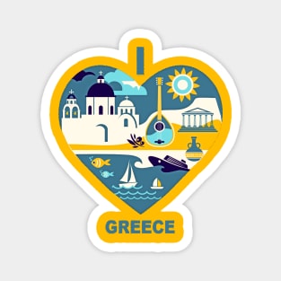 I Love Greece Magnet