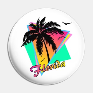 Florida Cool 80s Sunset Pin