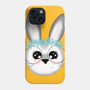 Cute Bunny with glasses and big eyes Phone Case