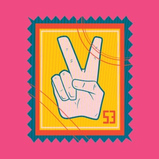 Peace Sign Stamp T-Shirt