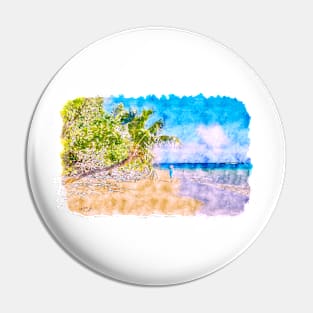 Tropical Island Pin