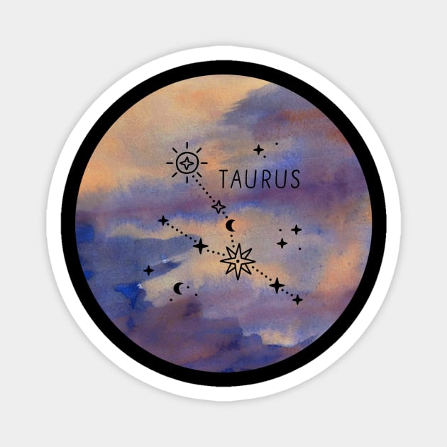 Taurus Zodiac Magnet by Nanouche