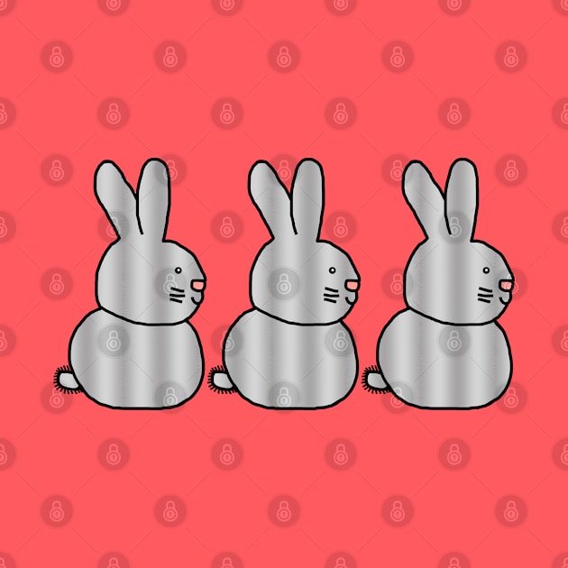 Three Metal Bunnies by ellenhenryart