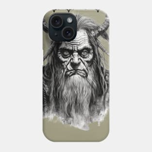 Ayahuasca And the Old Shaman Black and White Phone Case