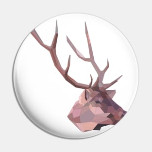 Artistic Polgyon Deer Head Pin